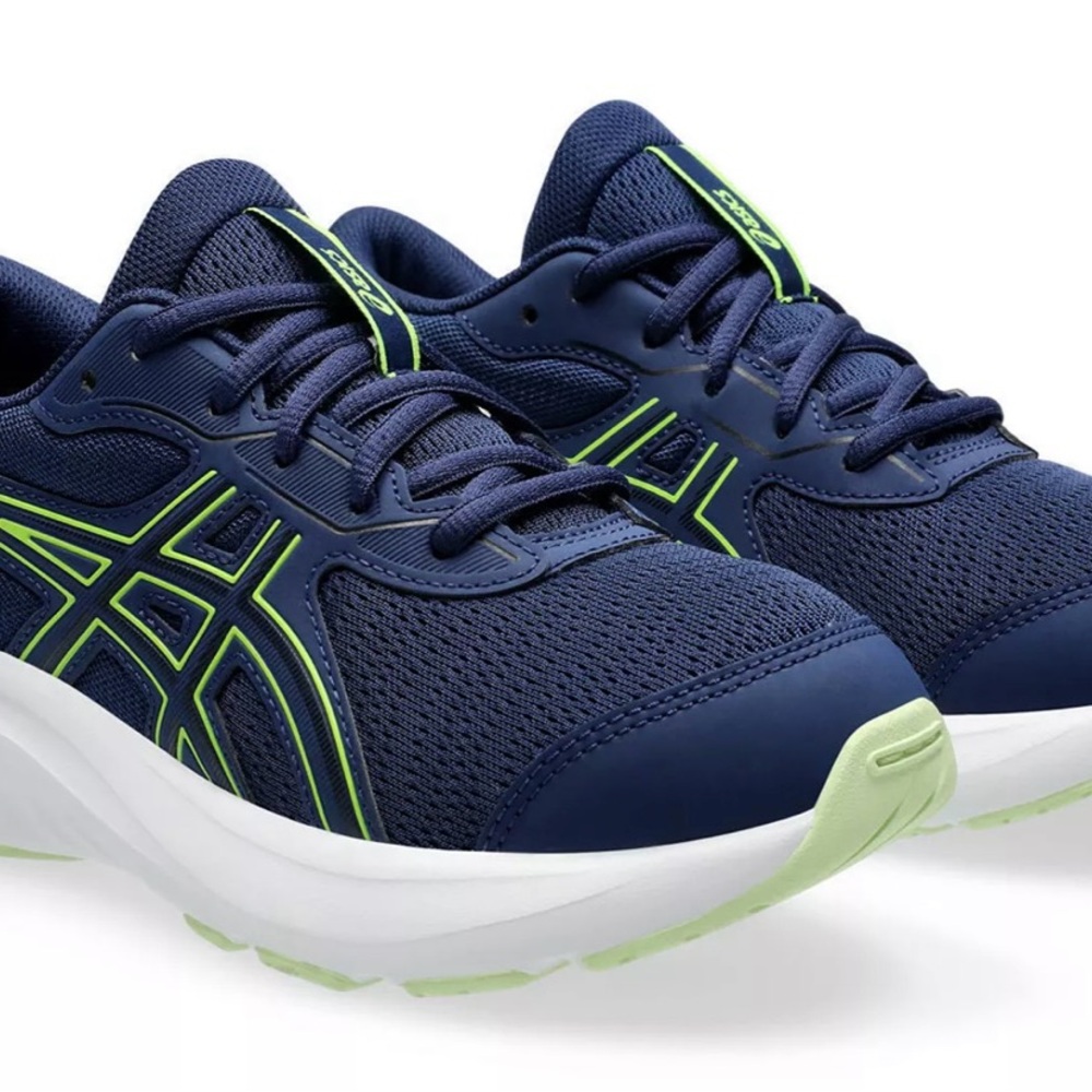 NWT! ASICS Kids Gel Contend 9 Navy and Lime Athletic Shoes. Various Sizes